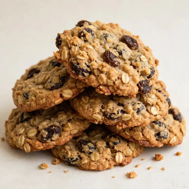 Chewy Oatmeal Raisin Cookies