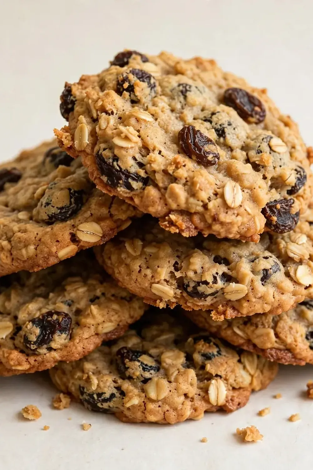 Chewy Oatmeal Raisin Cookies