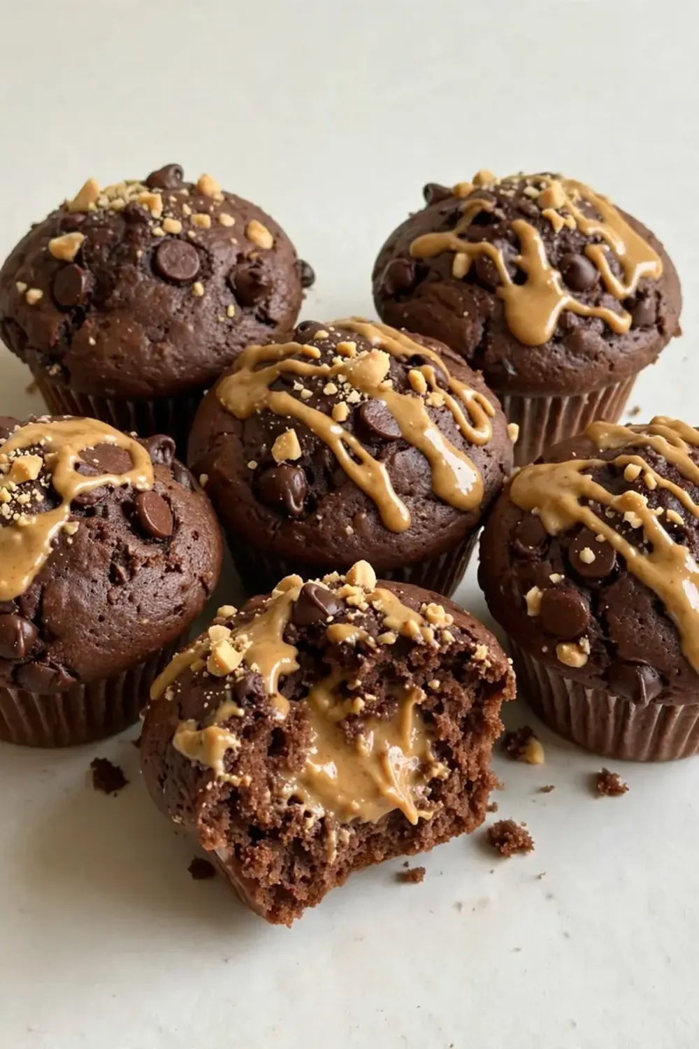 Chocolate Peanut Butter Muffins
