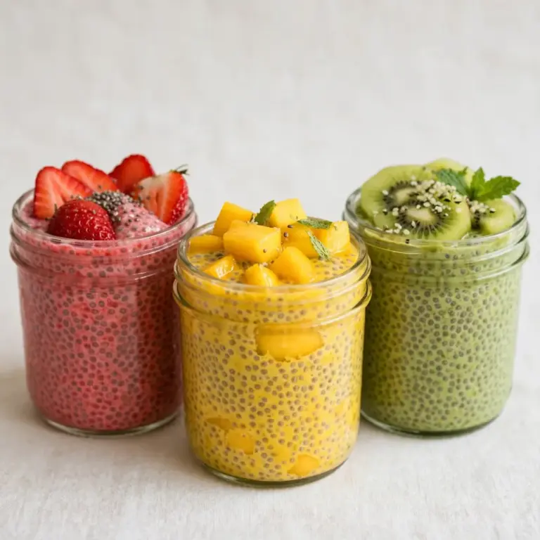Easy Chia Seed Pudding (3 Flavors)