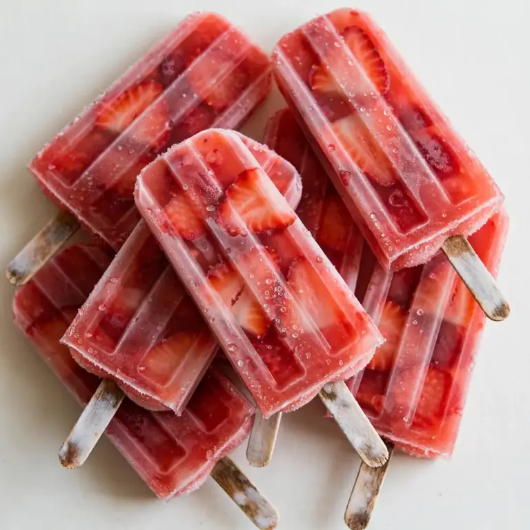 Easy Homemade Strawberry Popsicles