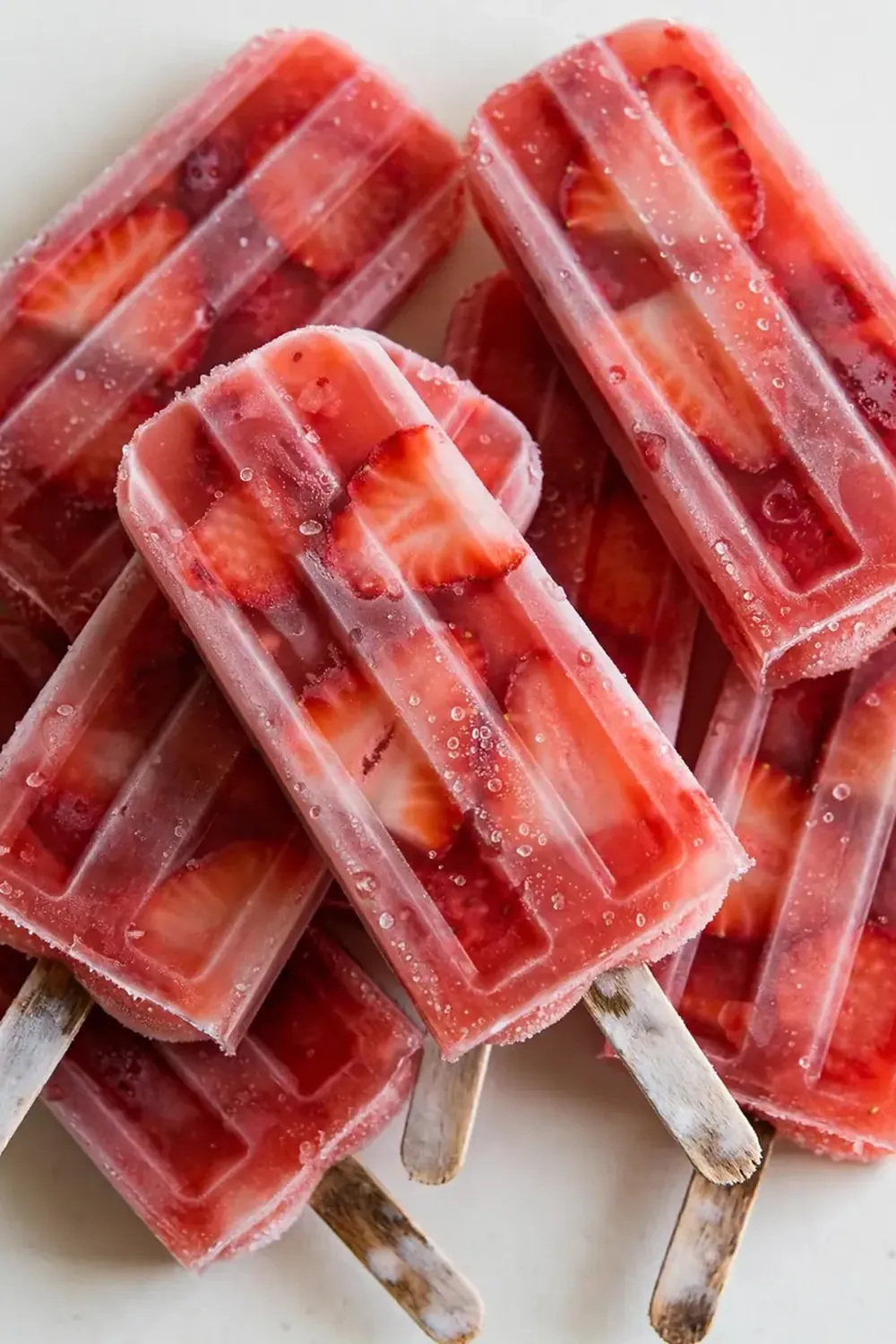 easy homemade strawberry popsicles