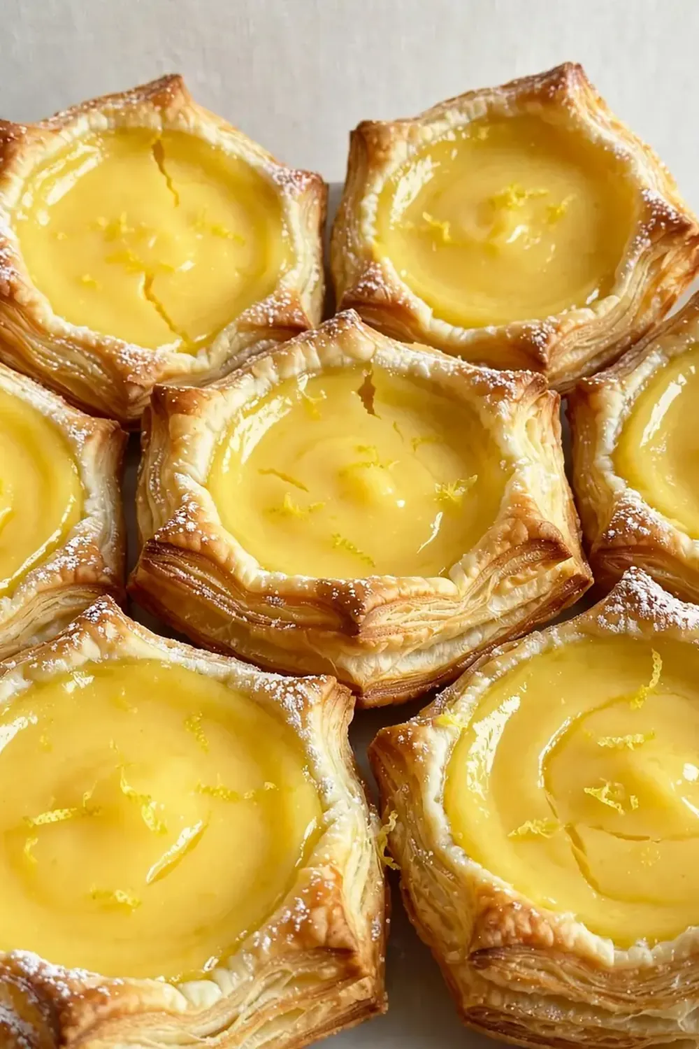 easy lemon curd tarts with puff pastry
