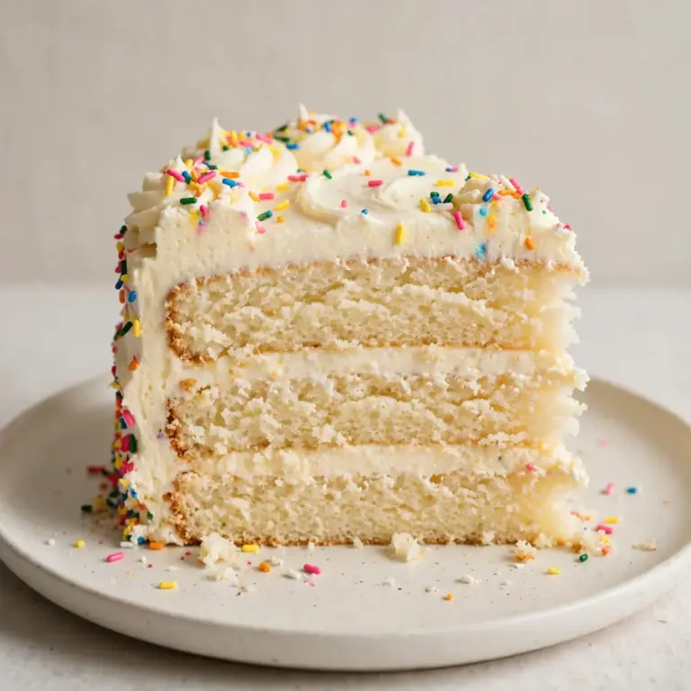 Fluffy Vanilla Birthday Cake