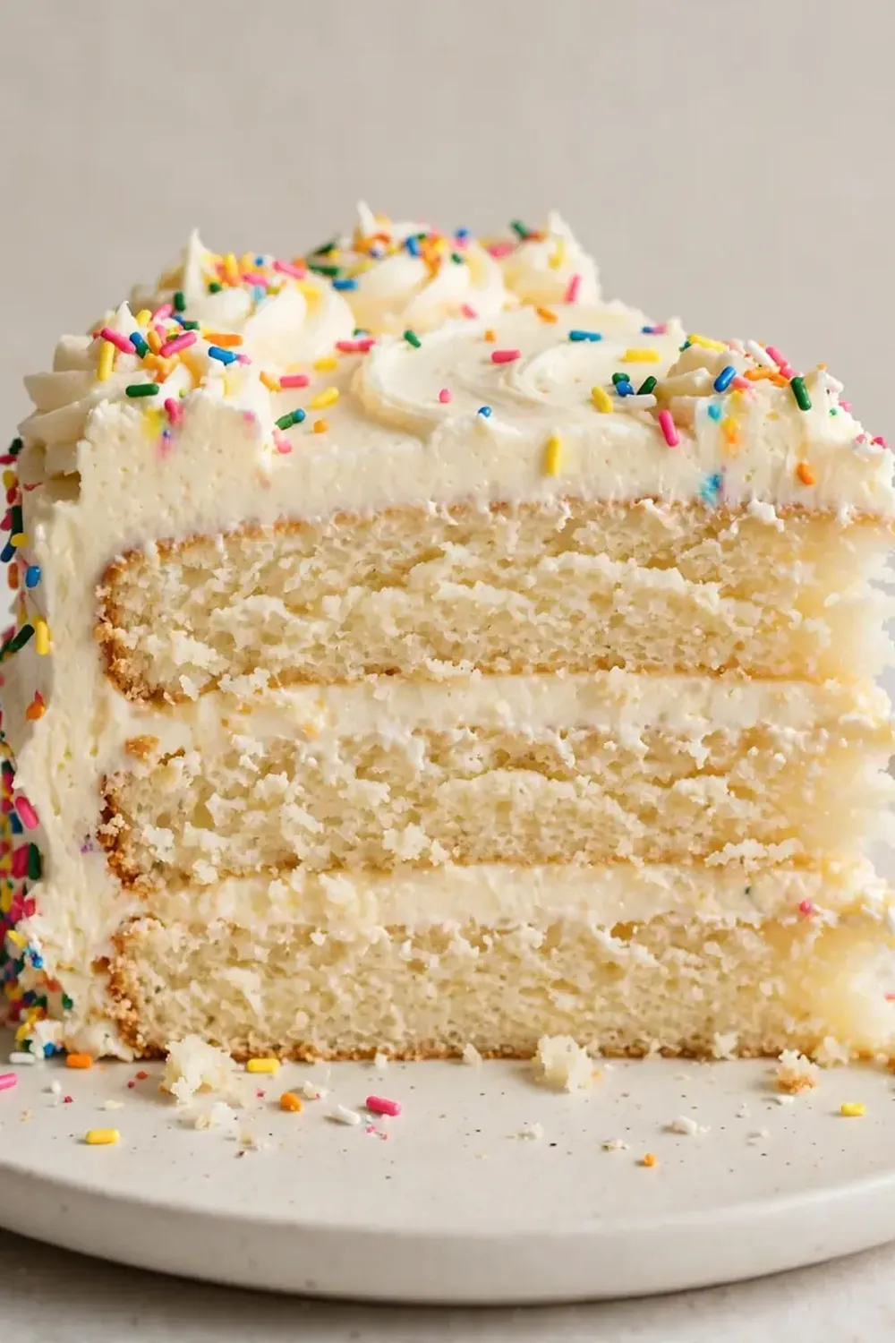 Fluffy Vanilla Birthday Cake