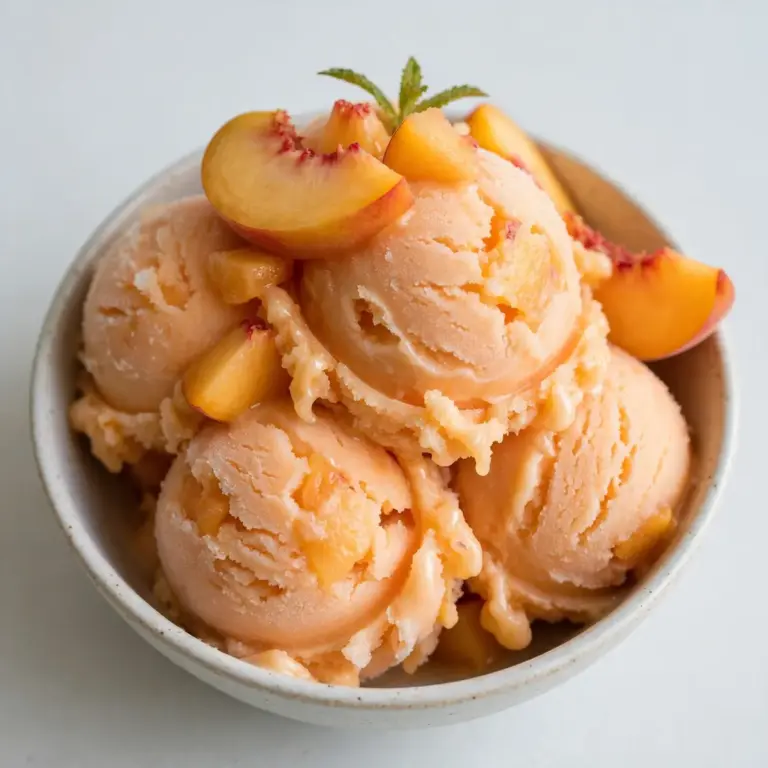 Fresh Peach Sorbet Recipe
