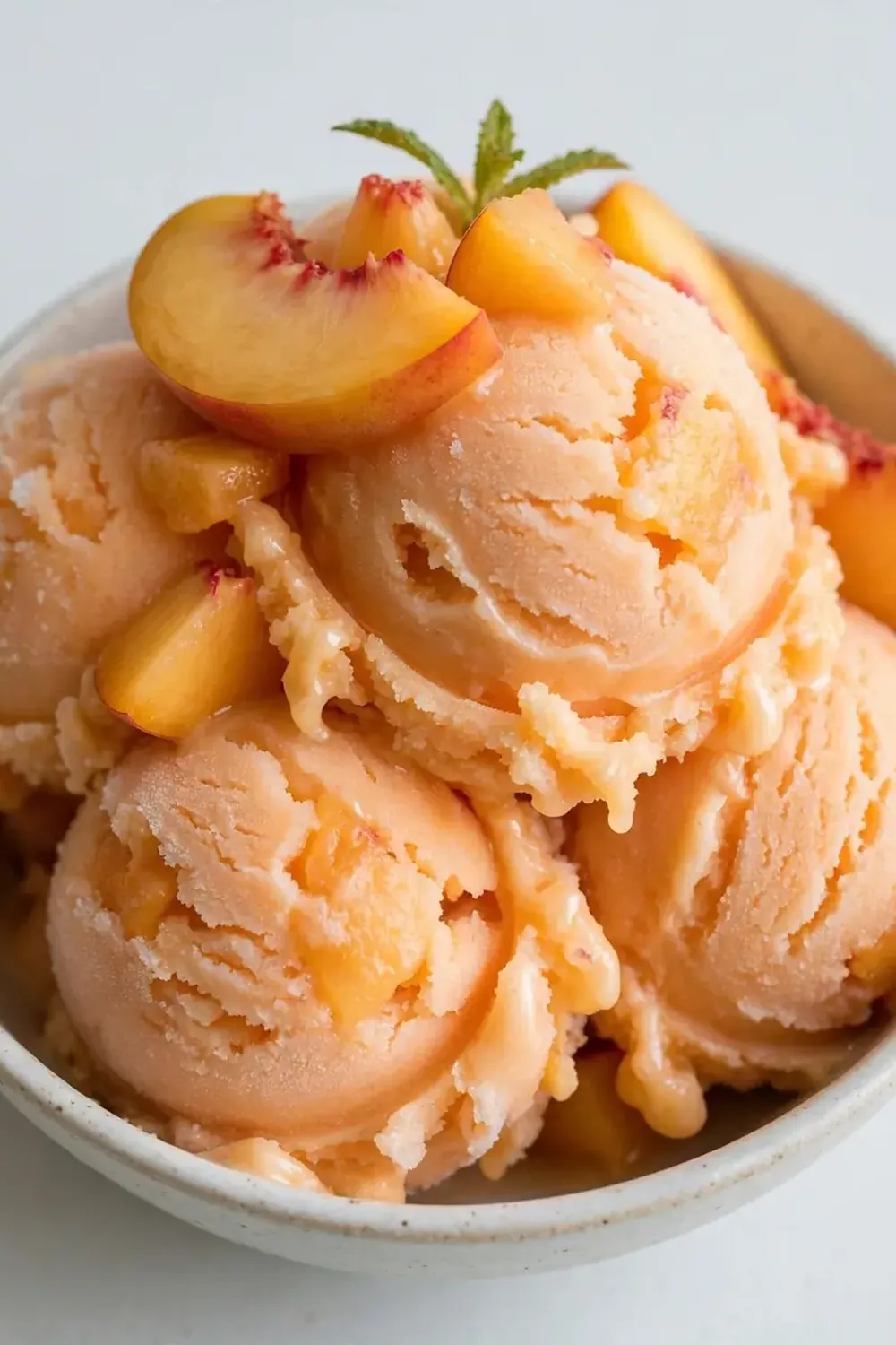 fresh peach sorbet recipe