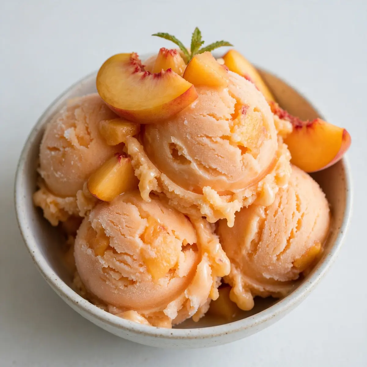 Fresh Peach Sorbet Recipe
