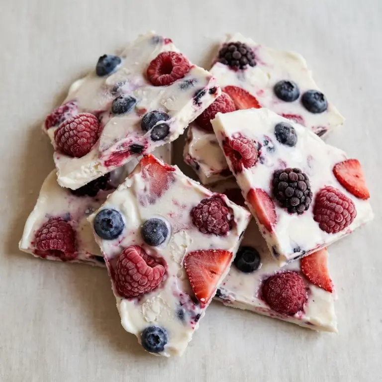 Frozen Yogurt Berry Bark