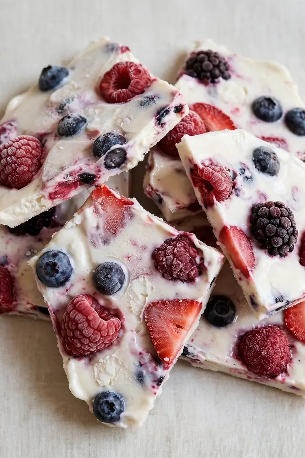 Frozen Yogurt Berry Bark