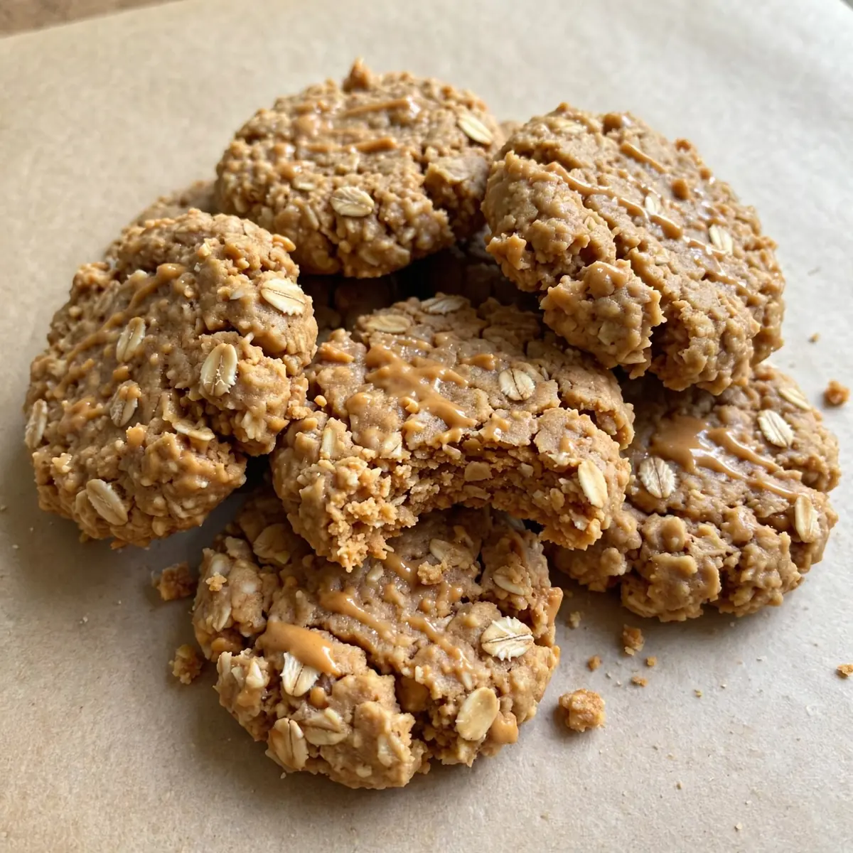 Homemade No Bake Peanut Butter Cookies
