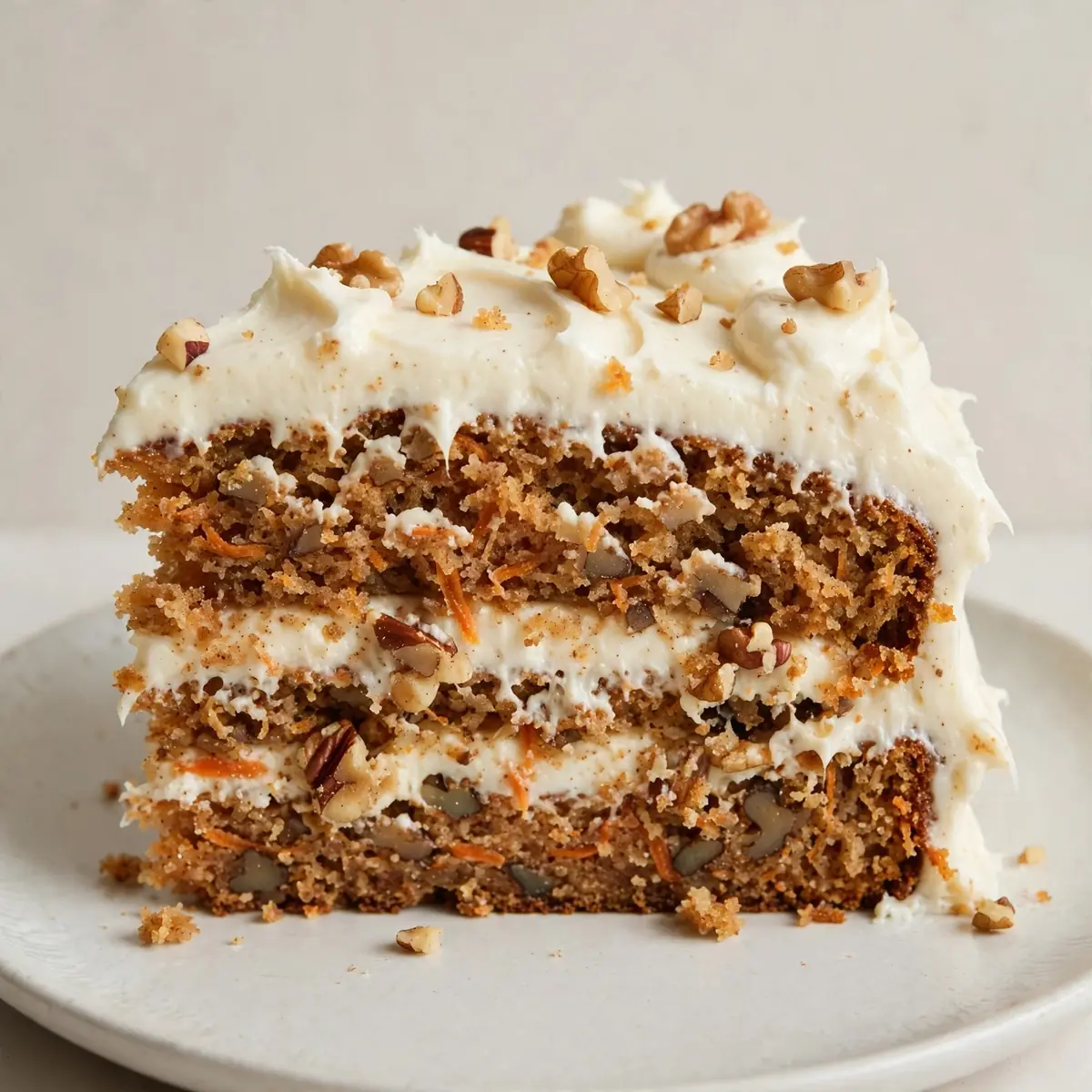 Moist Carrot Cake With Cream Cheese Frosting