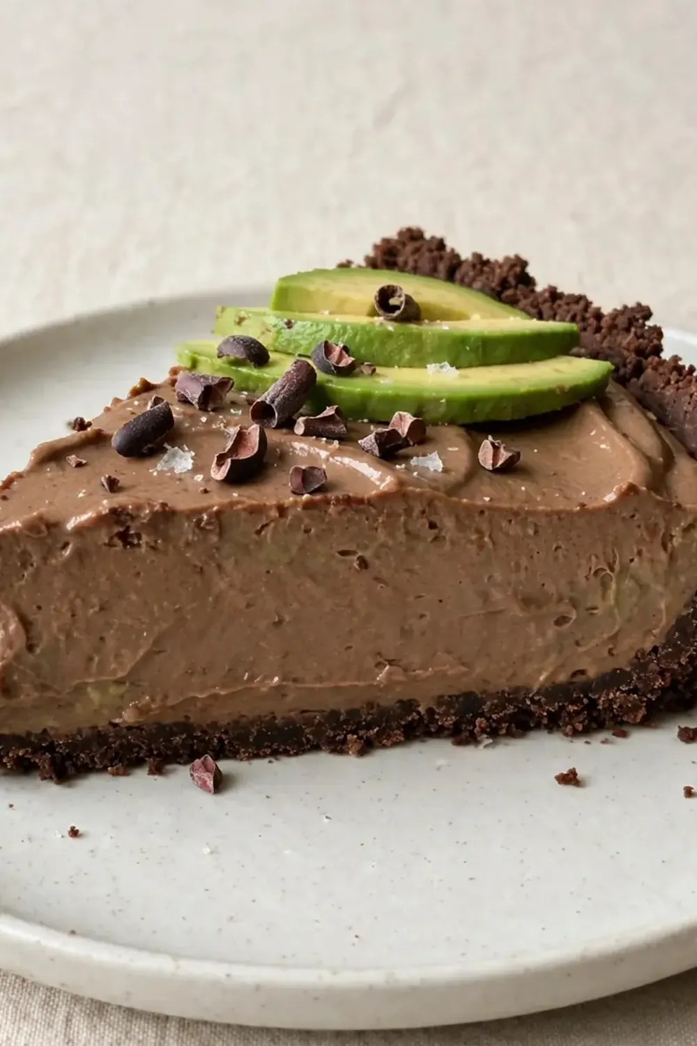 no bake chocolate avocado mousse tart