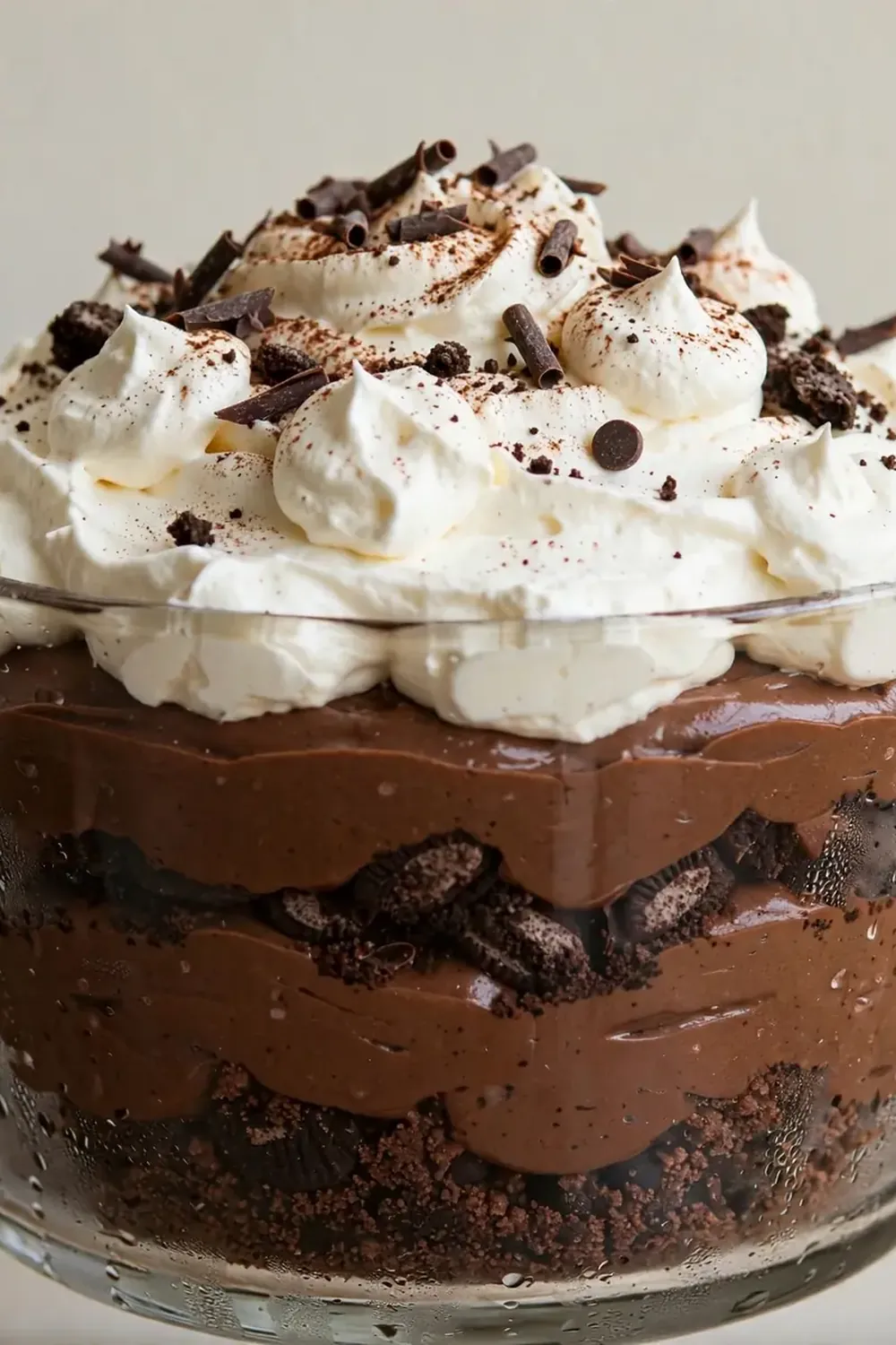 No-Bake Chocolate Trifle with Whipped Cream
