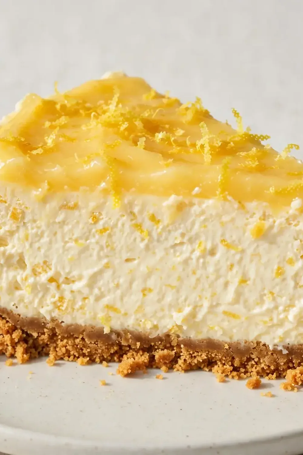 No-Bake Lemon Cheesecake with Graham Cracker Crust