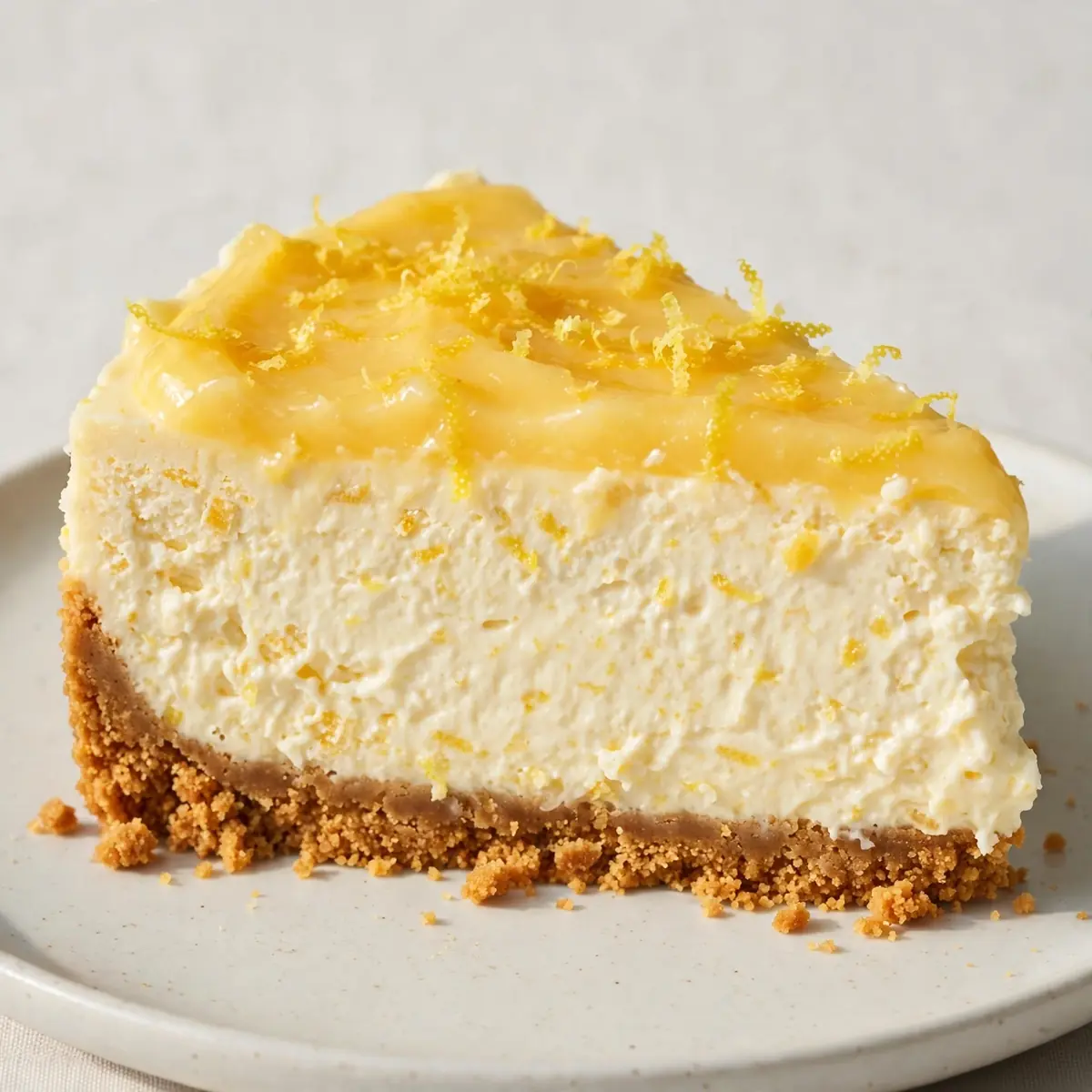 No-Bake Lemon Cheesecake With Graham Cracker Crust