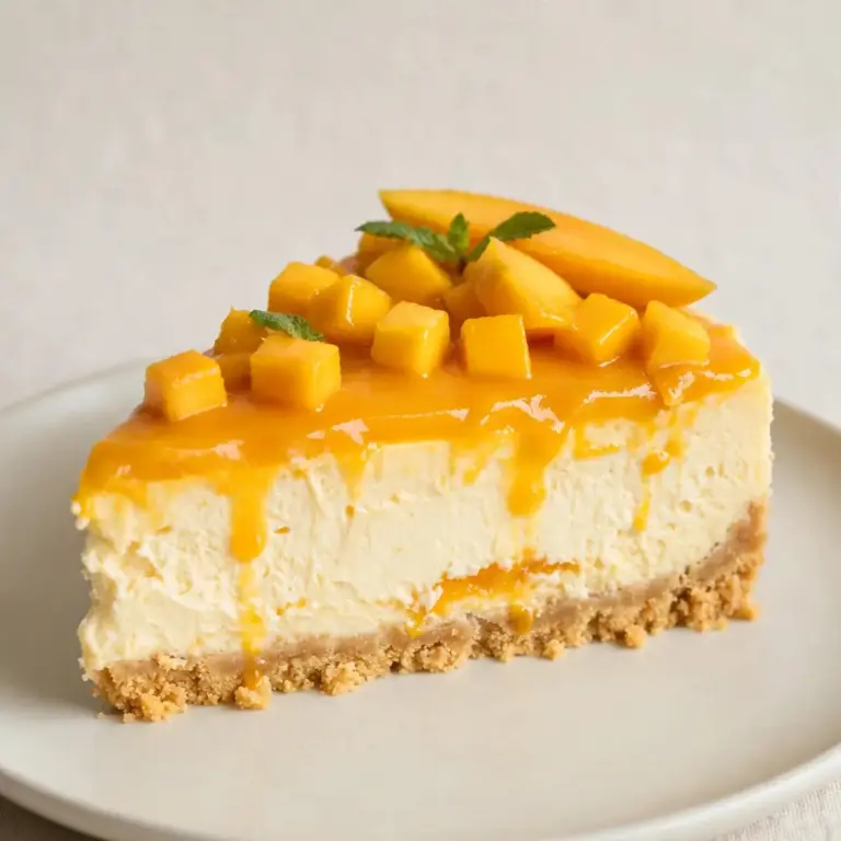 No-Bake Mango Cheesecake