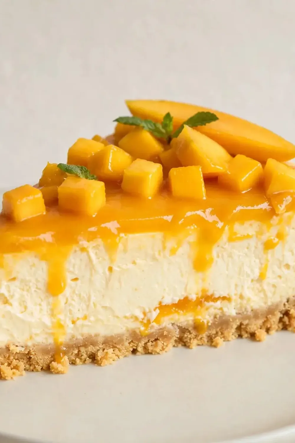 No-Bake Mango Cheesecake