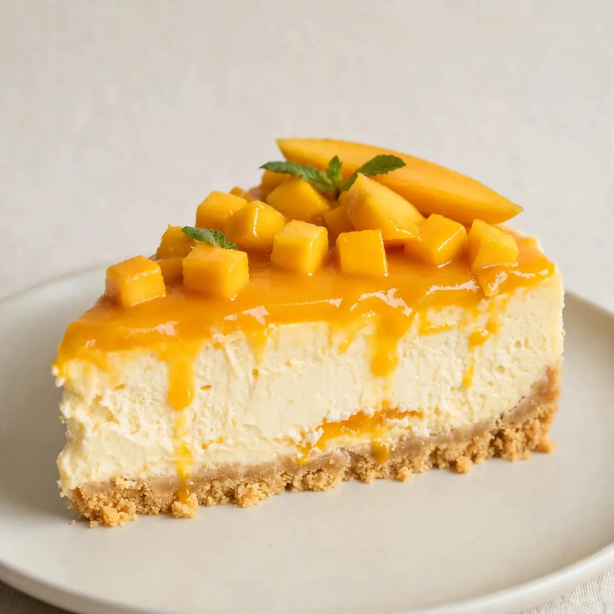 No-Bake Mango Cheesecake