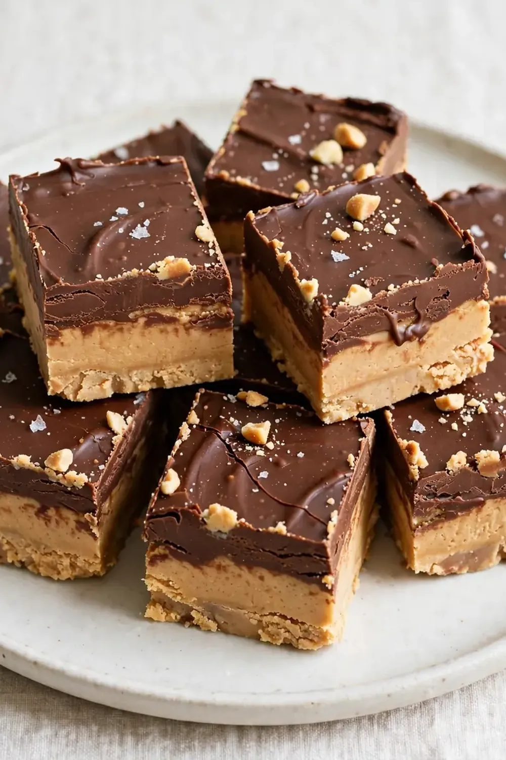 No-Bake Peanut Butter Chocolate Fudge