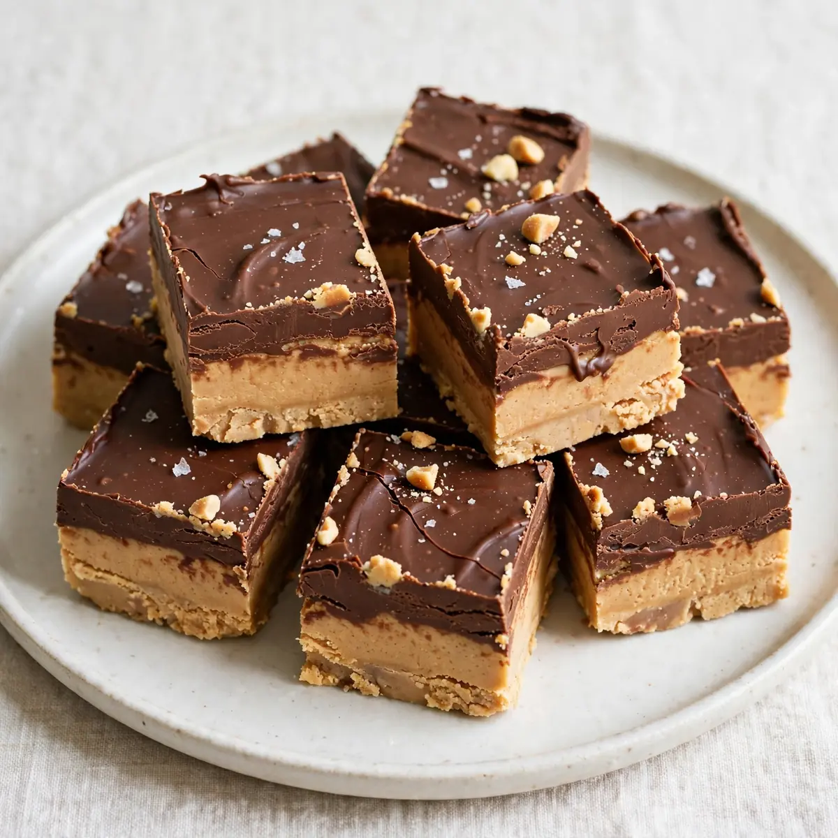 No-Bake Peanut Butter Chocolate Fudge