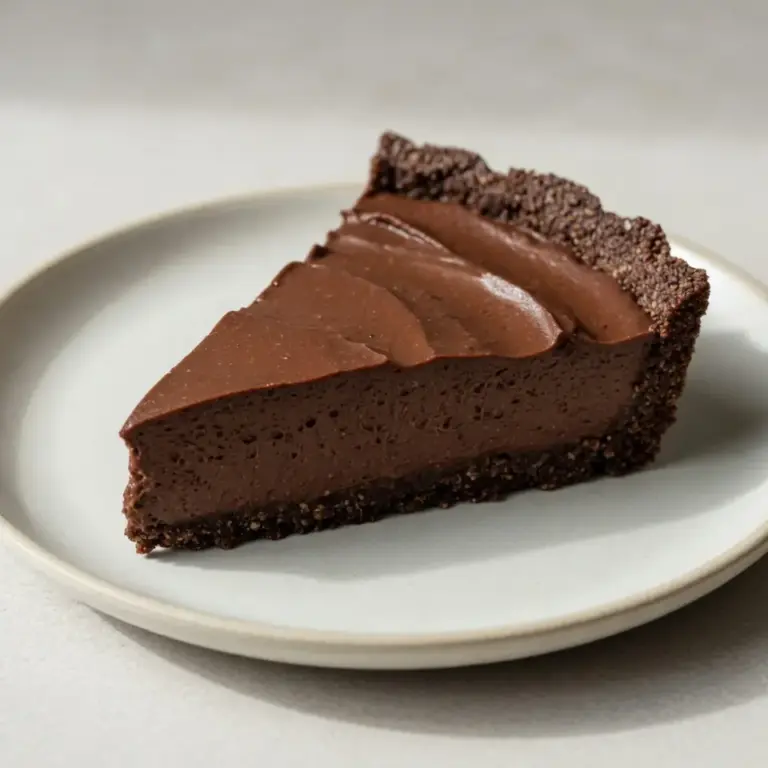 No Bake Vegan Chocolate Avocado Tart