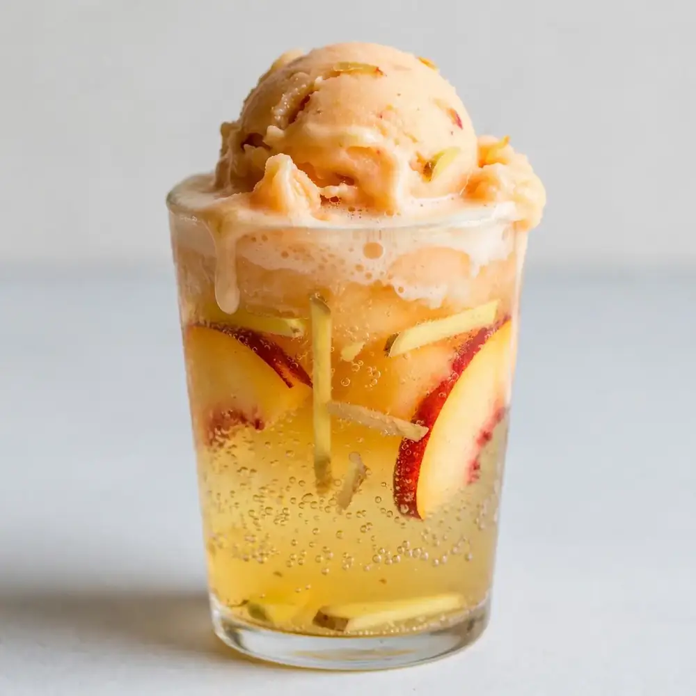 Peach & Ginger Sorbet Float