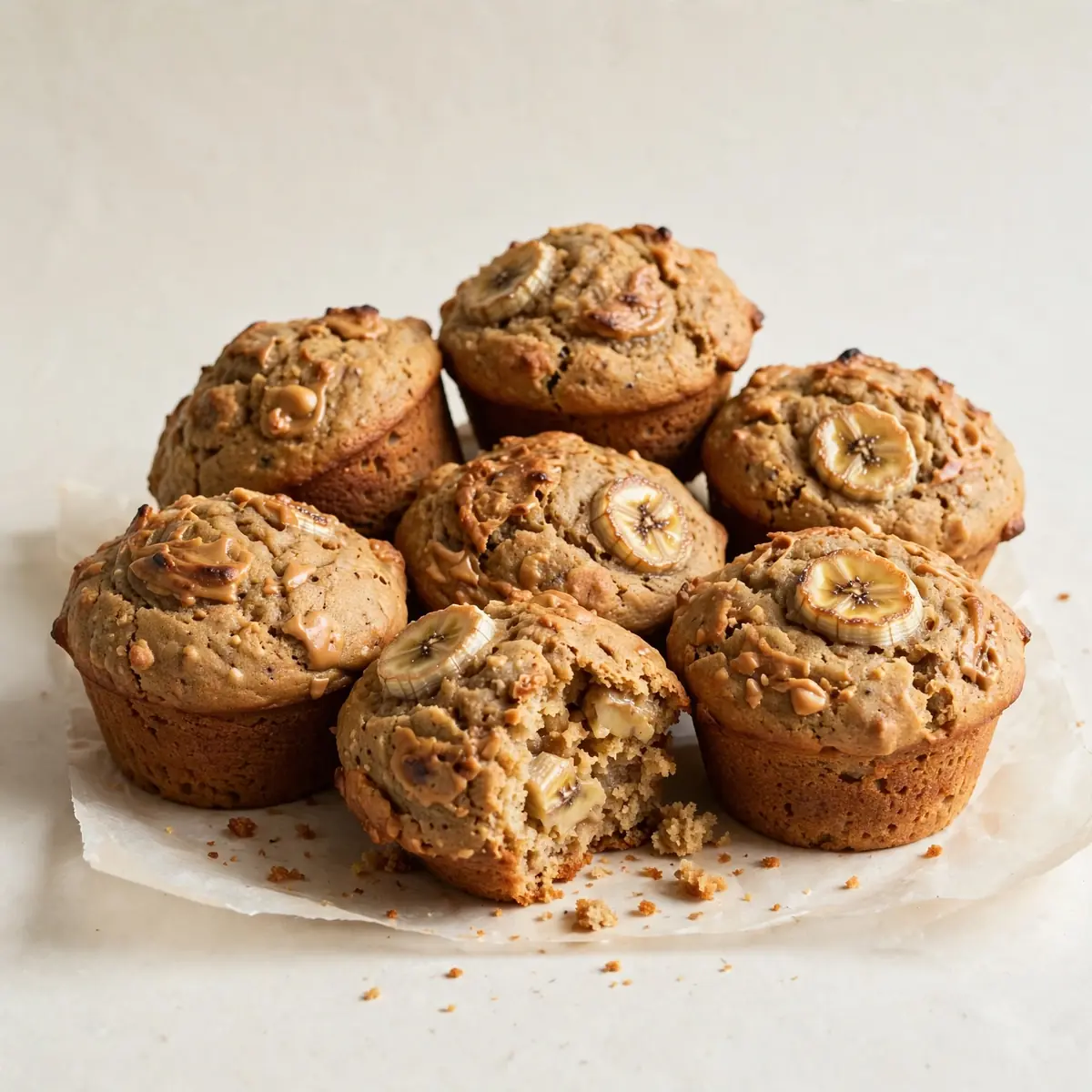 Peanut Butter Banana Muffins