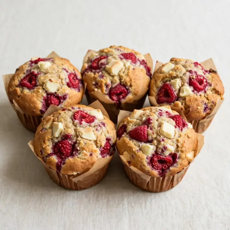 Raspberry White Chocolate Muffins