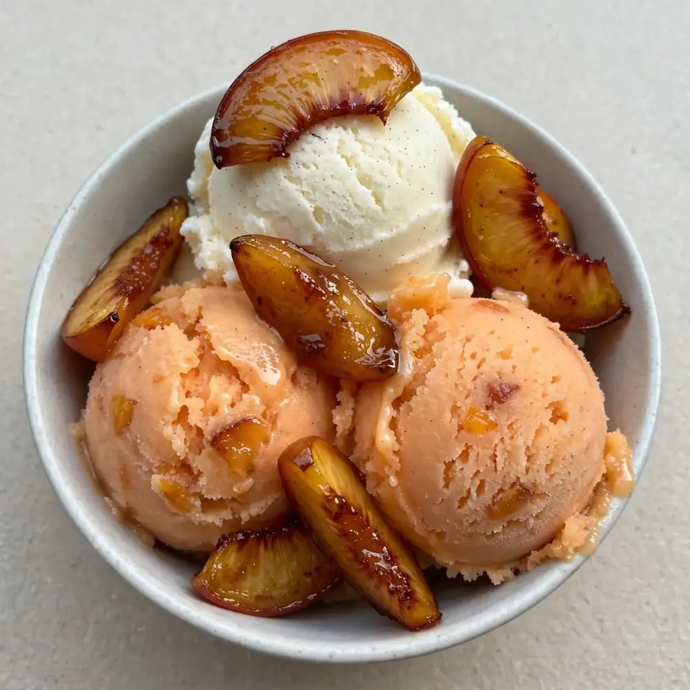 Roasted Peach & Vanilla Sorbet