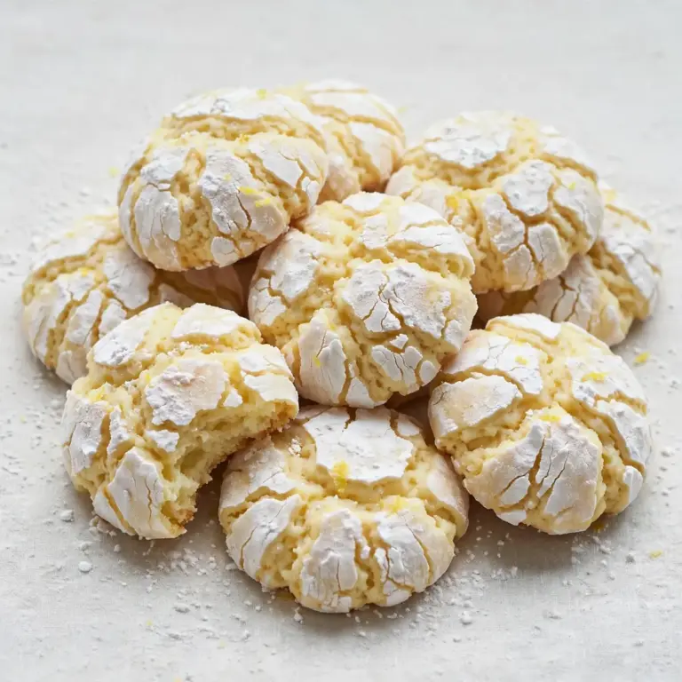 Soft Lemon Crinkle Cookies