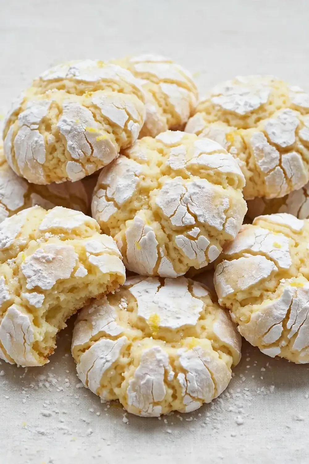 Soft Lemon Crinkle Cookies