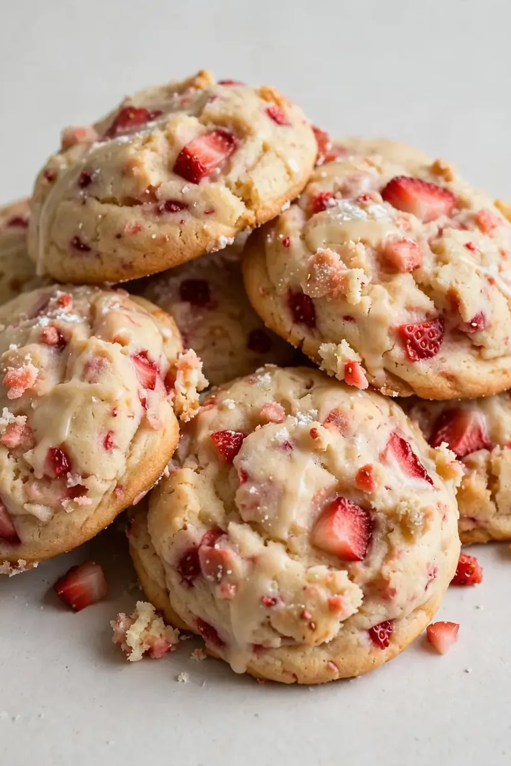 Soft Strawberry Shortcake Cookies