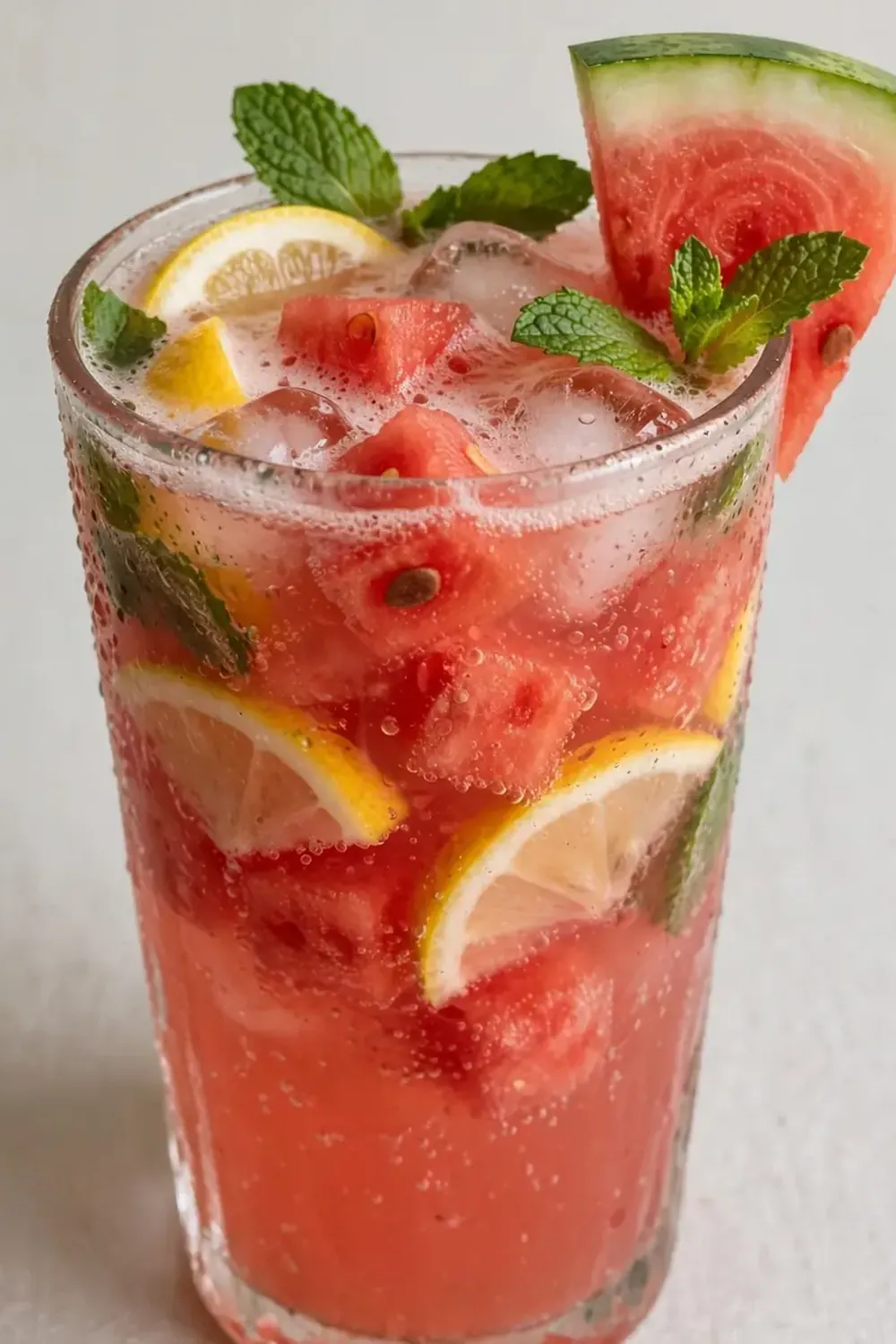 Sparkling Watermelon Lemonade Mocktail