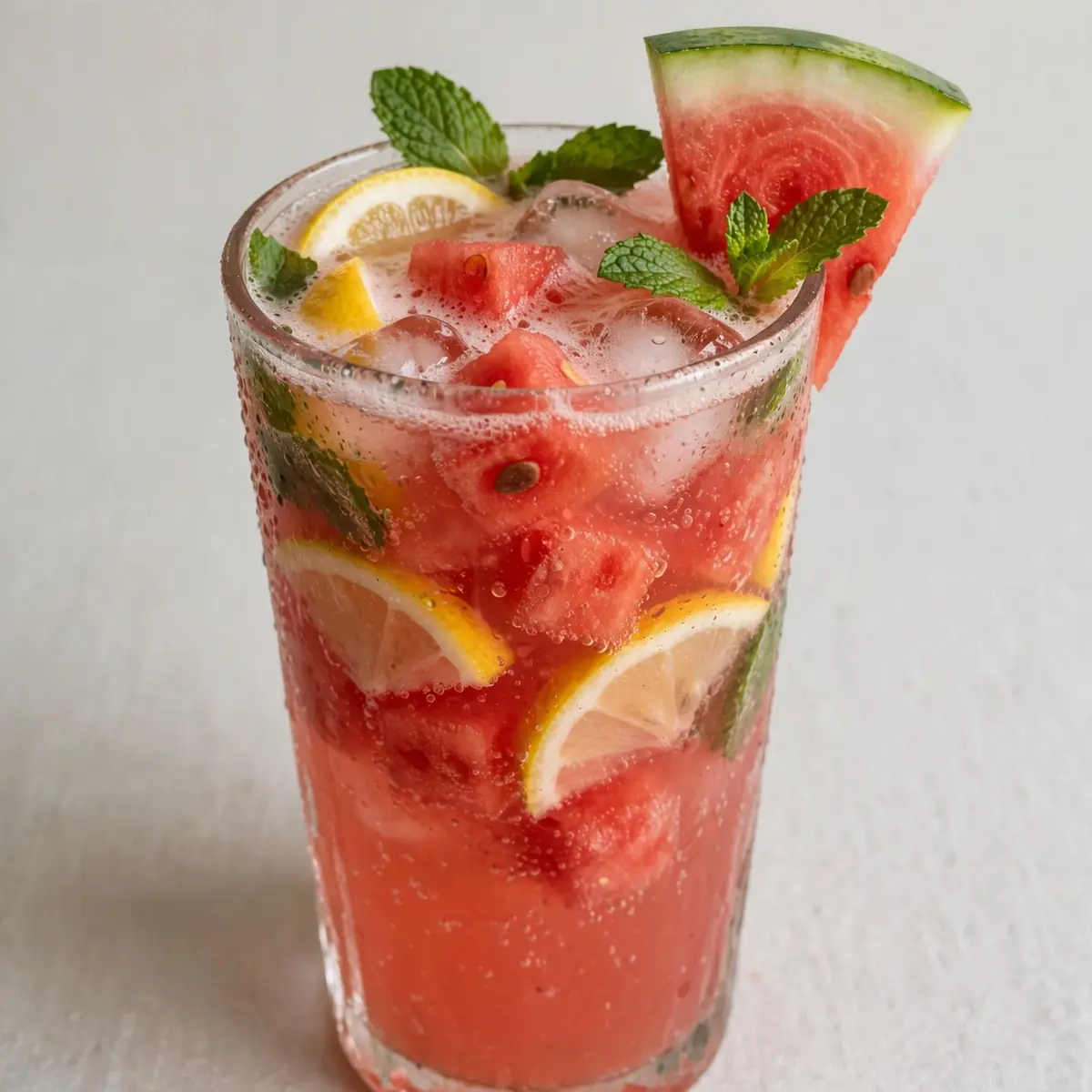 Sparkling Watermelon Lemonade Mocktail