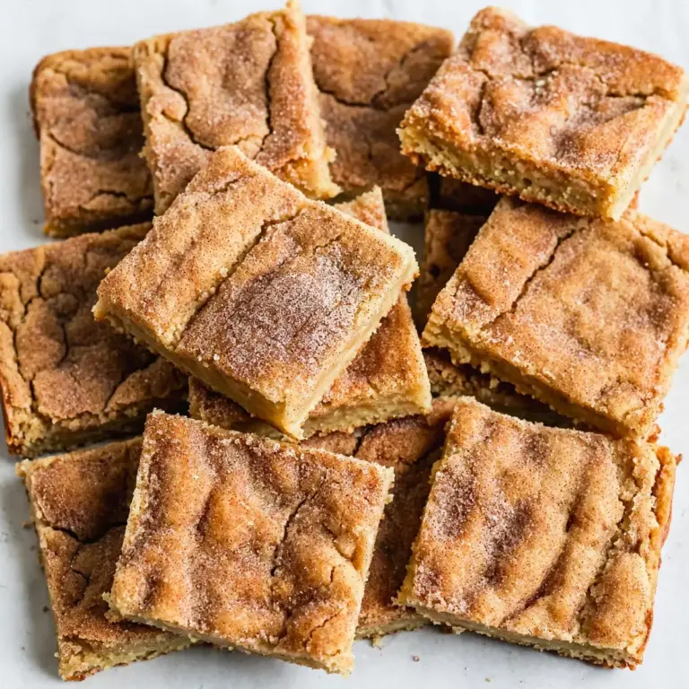 Thick And Chewy Snickerdoodle Bars