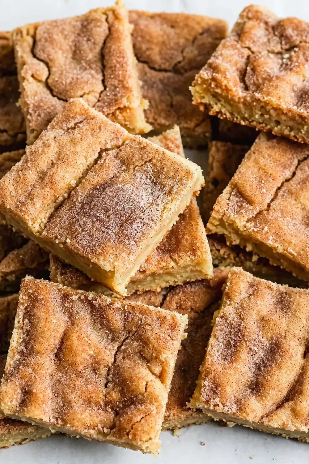 Thick and Chewy Snickerdoodle Bars